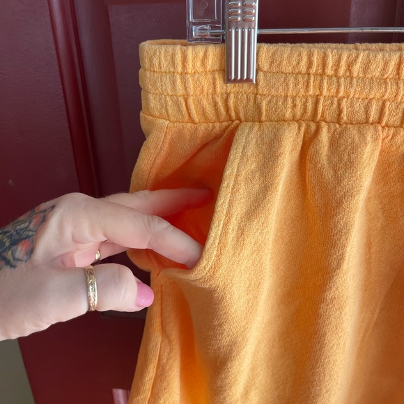 NWT Old Navy bright yellow terry cotton high rise shorts with 2 pockets - Picture 5 of 9